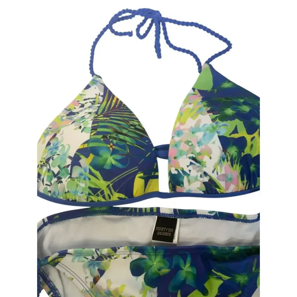 NEW Tropical Bikini M Push Up String Cheeky JcPenny Ninety Six Degrees with Tags